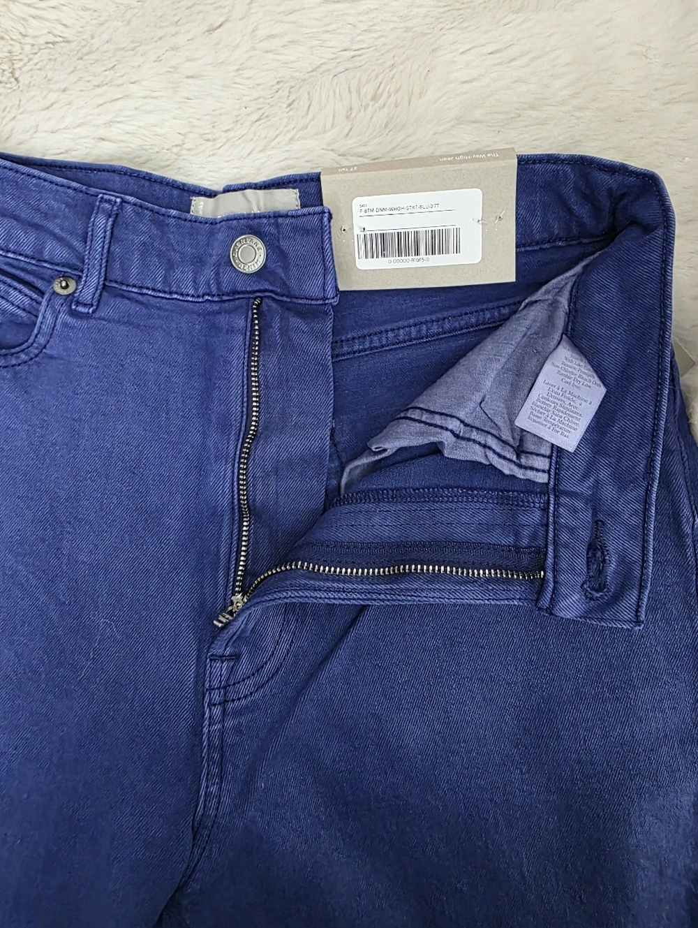 NEW Everlane The Way High High-Rise Straight Jeans in Blue 27 Tall - Picture 6 of 11